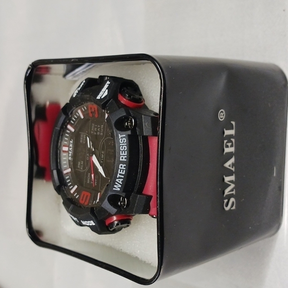 SMAEL Men's Military Sports Digital Watch Waterproof LED Date Alarm & wallet - Picture 6 of 8